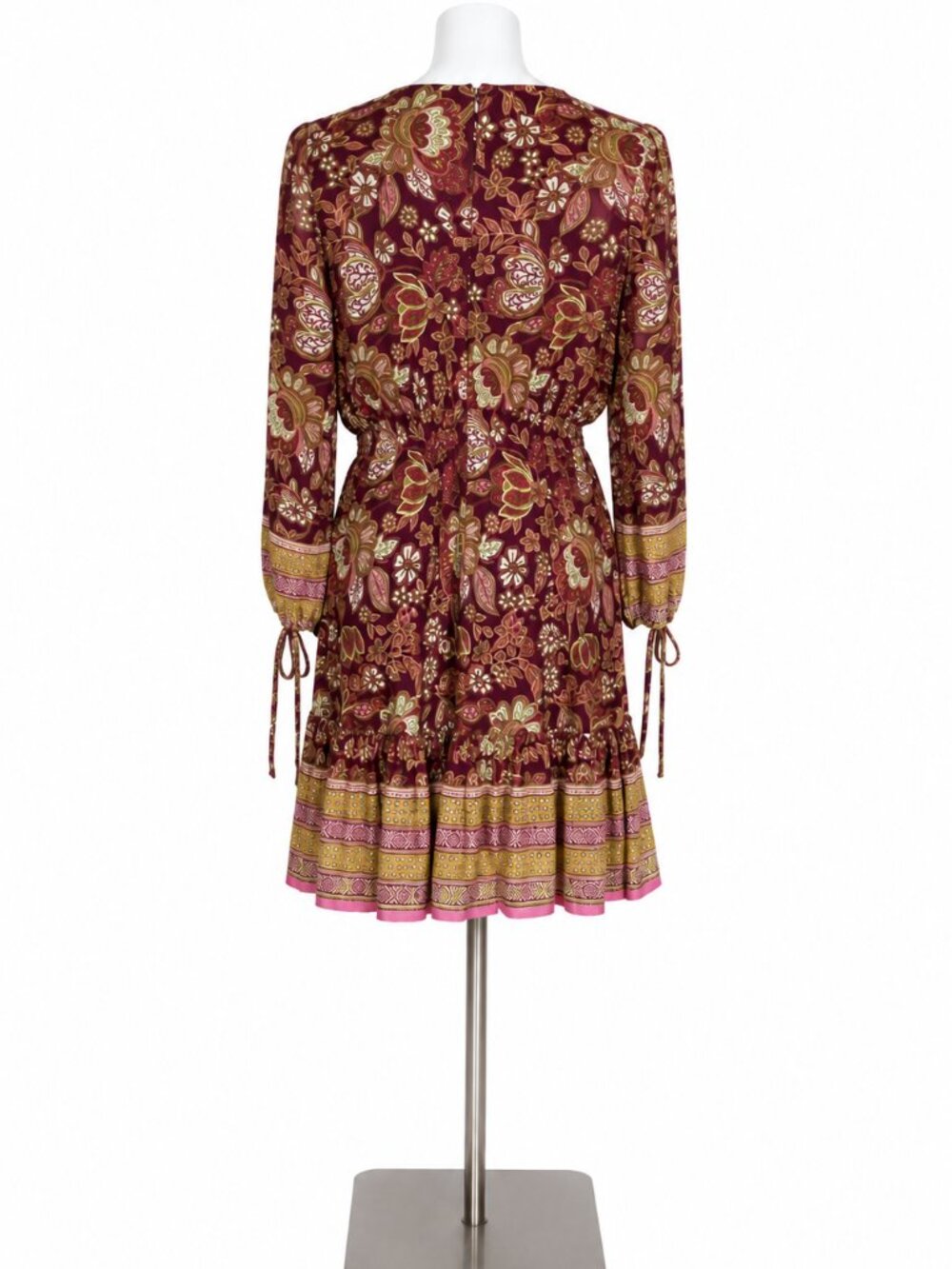 NWT Taylor Long Sleeve V-Neck Floral Ruffle Hem Dress Long Sleeve Size 14 - Picture 3 of 12